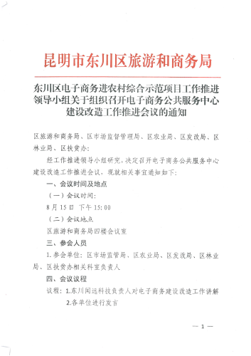 电子商务公共服务中心改造工作推进会议通知1