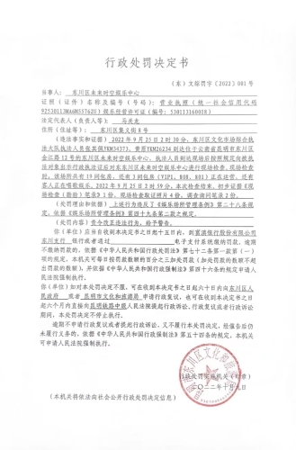 行政处罚决定书