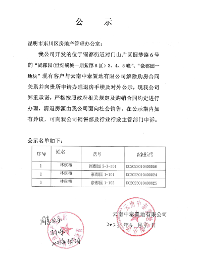3..3尚郡园5-3-501、豪郡园1-101、1-102