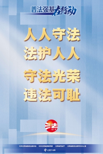 人人守法  法护人人  守法光荣  违法可耻