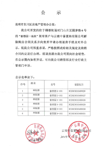 5.10“豪郡园一地块”林航榕，共6套