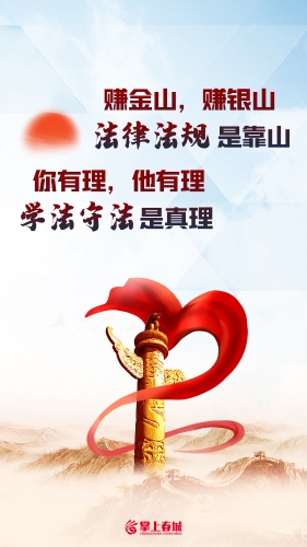 法律法规是靠山（竖）