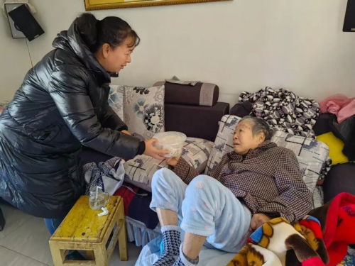 铜都街道沙坝社区开展“冬至团圆饺·社区敬老情”主题党日活动3