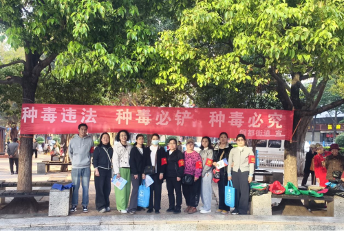 铜都街道组织开展春季禁种铲毒专项宣传暨踏查行动1