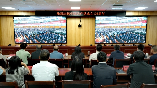 东川各界收听收看庆祝建党105周年大会实况1