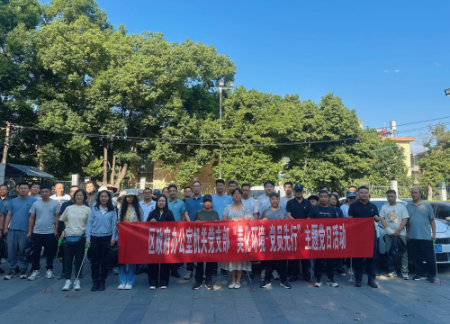 区政府办公室机关党支部组织开展“美化 环境·党员先行”爱国卫生主题党日活动1